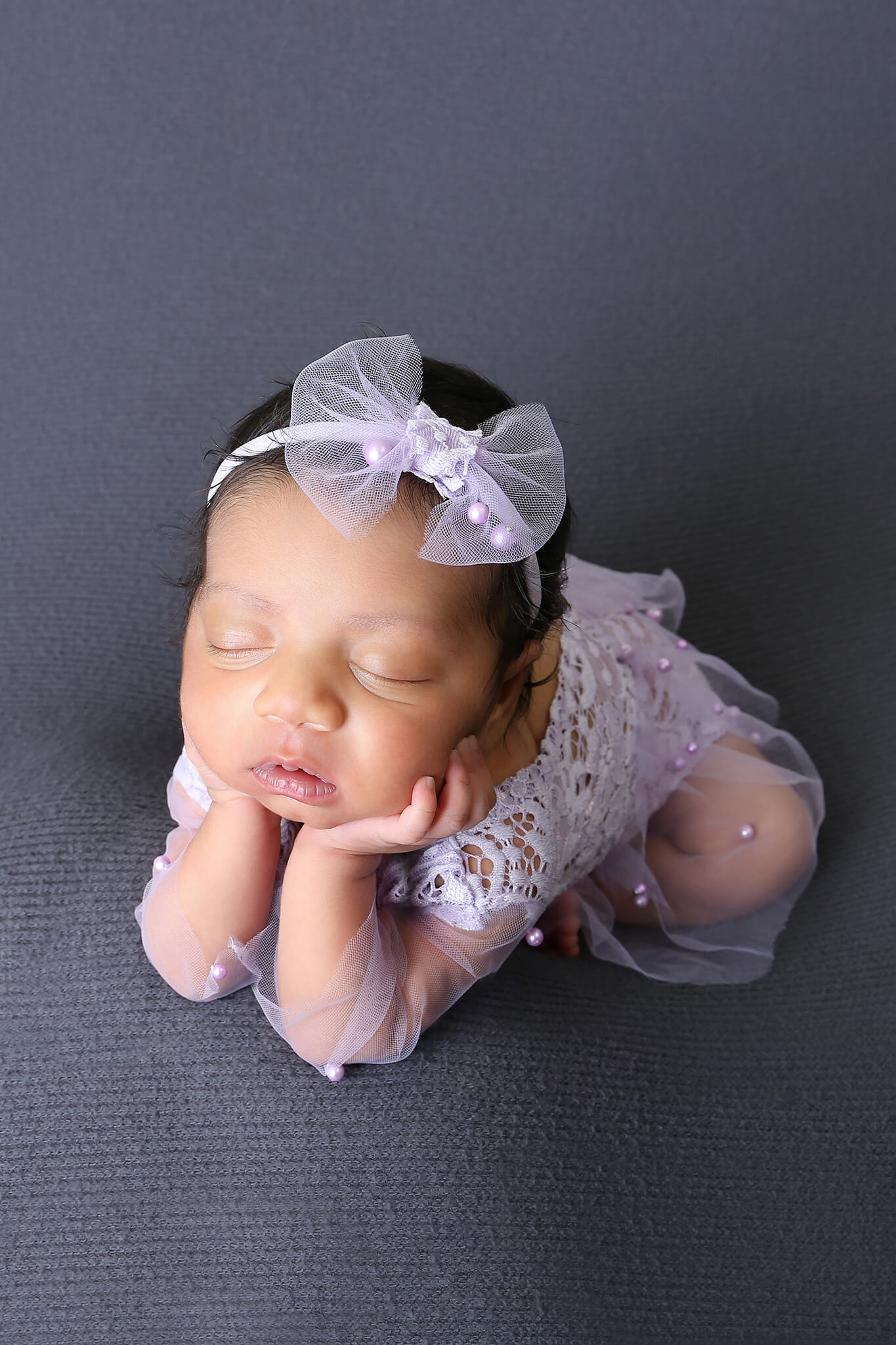 Table setup newborn photography session in Windsor Colorado